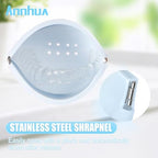 Annhua Silicone Retainer Case Mouthguard Case, Cute Partial Denture Case Night Guard Case with Vent Holes, Slim Retainer Holder Case Aligner Case - Light Blue