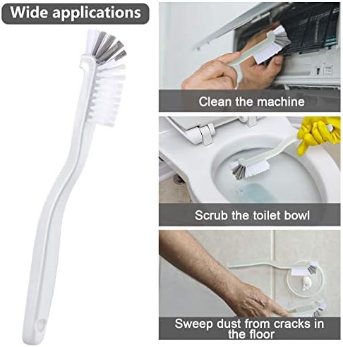 Patelai 4 Pieces Cleaning Brush Sets Small Scrub Brush Household Use for Cleaning Bottle Sink Kitchen Sink Corner Dish Edge Grout Bathroom Sliding Door Window Track(White, Blue)