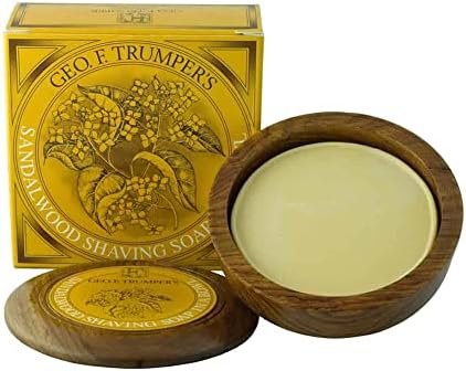 Geo F. Trumper, Sandalwood Shave Soap With Wood Bowl, 80 Gram
