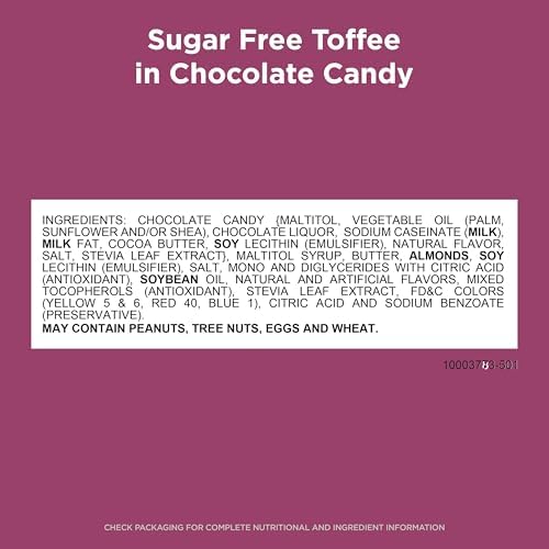 RUSSELL STOVER Sugar Free Toffee Squares in Chocolate Candy, 2 oz. bag (Pack of 10)