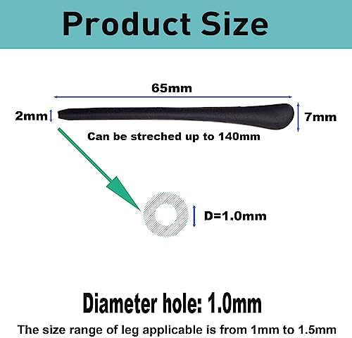 Eyeglass End Tips Ear Sock Pieces Anti-Slip Silicone Tube Holder Glasses Retainers