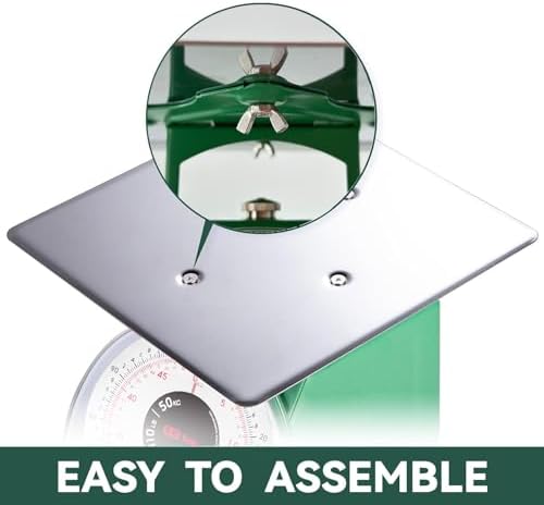 Tada 110-LBS Heavy Duty Portion-Control Mechanical Kitchen and Food Scale Industrial Dial Scale with Stainless Steel Platform