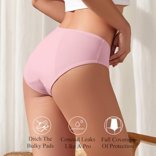 Incontinence Underwear for Women Cotton Leak Proof Panties Washable Urinary Bladder Leak Proof Underwear Postpartum Protective Briefs