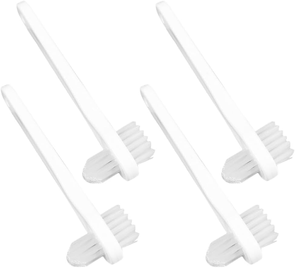 Beaupretty Double Heads Denture Toothbrush Small Portable Denture Cleaning Brush Ergonomic Design for Gentle Care Travel Oral Hygiene