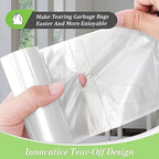 13 Gallon 120 Counts Strong Trash Bags Tall Kitchen Garbage Bags by Teivio, 12 Gallon 13 Gallon 14 Gallon, Multi-Use Bin Liners, Plastic Bags for Home Office Kitchen Yard Industrial, Clear