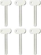 6Pcs Stainless Steel Toothpaste Squeezer, Tube Key Squeezers,Metal Tube Squeezer Key Toothpaste Roller Tube Wringer,Key Roller Dispenser Wringer Tools, for Paint, Cream, Cosmetic and Hair Dye (6)