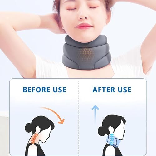 Cervicorrect Neck Brace, Healthy Lab Co Neck Brace,Neck Brace for Sleeping Soft Foam,Neck Support Brace for Pressure Relief (Black,One Size)
