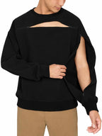 95% Cotton Crewneck with Full Arm & Chest Access | Dialysis, Chemo & IV Infusion Sweatshirt | Unisex Relaxed Fit