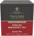 Taylors of Harrogate English Breakfast, Black Tea, Loose Leaf, 4.41 Ounce Carton (Pack of 1), Rich, Bright & Malty, Caffeinated, Premium Whole Leaf Tea