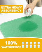 Washable Underpads Waterproof, 4 Pack 36" x36'' Heavy Absorbency Incontinence Bed Pads, Bed Wetting Pads for Adults, Elderly, Kids and Pets, Soft Reusable Changing Pads for Bed