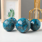 Blue Apatite Crystal Ball with Stand Natural Healing Gemstone Sphere Polished Round Stone Ball for Meditation Witchcraft Fortune Teller Home Decor,35~40mm