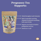 Birth Song Botanicals Lady in Waiting Pregnancy Tea – Organic Red Raspberry Leaf Tea for Third Trimester Support, Pregnancy Nausea Support, Birth Prep, and Postpartum Nourishment, 30 Servings