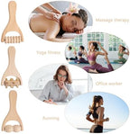 3Pcs Wood Therapy Massage Tools Wooden Massage Rollers, Hand Massage Tools Manual Muscle Roller Stick for Relaxes Thigh, Leg, Hands Full Body Muscle Men Women