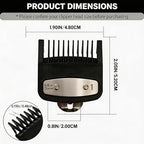 Replacement for Clipper Guards Set Compatible with 1 clipper guards,1/2 clipper guards,Guide Comb Attachment 1/8"(3.0 mm),1/16" (1.5 mm),for Barbers and Stylists,Black-2 PCS