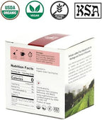 SUGIMOTO TEA Japanese Organic Hojicha Roasted Green Tea Bags 12 Count