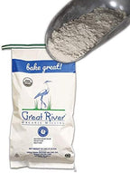 Great River Milling Organic Barley Flour | Unbleached, Unbromated, Non-GMO, Kosher | High Fiber, Nutty Flavor Perfect for Breads, Pancakes, & More | 25 Lb