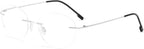 Round rimless reading glasses super light titanium alloy Reader for men and women