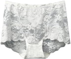 Women's High Waisted Brief Lace Panties Plus Size Panties Soft Stretch Tummy Control Underwear Full Coverage Briefs