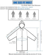 HLKZONE Raincoat, 2 Pack Rain Ponchos for Adults Travel Rain Jacket Packable Rain Coats for Women with Drawstring Hood