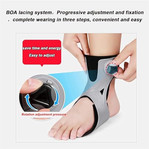 HUANGJUN Foot Drop Orthosis, Adjustable Ankle Orthosis Splint Support, Drop Orthosis, for Foot Drop Plantar Fasciitis Achilles Tendonitisinjury Recover, Right