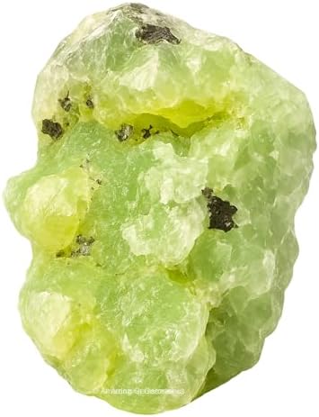 Amazing Gemstone Prehnite Raw Crystals and Healing Stones, Natural Rocks For Tumbling - DIY Raw Stones And Crystals (1 Piece)