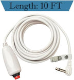 Nurse Call Cord, Red Button Momentary Call Cable for Nurse Station,10ft,6.35mm Plug