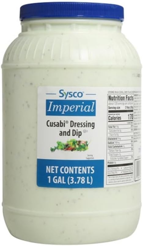 Sysco "Cusabi" Dressing & Dip | Cucumber Wasabi Ranch Flavor | Kosher | 1 Gallon