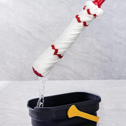 KeFanta Self Wringing Mop for Floor Cleaning, Microfiber Floor mop with 57 " Long Handle, Easy Wringing Mops for Kitchen Hardwood Bathroom Garages Warehouses Vinyl Tile Laminate Home Office