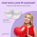 Ball of Foot Cushions Shoe Inserts(4 Pairs): Metatarsal Pads for Women - Anti-Slip Forefoot Inserts for High Heel Footwear, One Size Fits All (8, 2*Clear+Black+Beige)