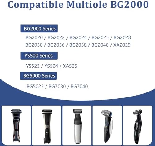 BG2000 Replacement Head Compatible with Philips Norelco Bodygroom Trimmer Shaver Foil, Fit for BG5025, BG7030, BG7040, BG2030, BG2040 Replacement Heads