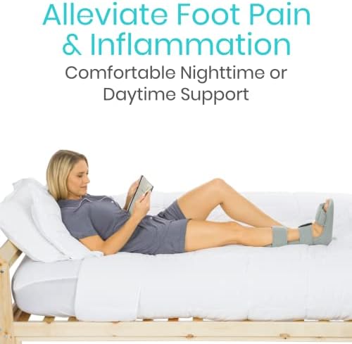 Vive Plantar Fasciitis Night Splint Plus Trigger Point Stretch Wedges - Soft Leg Brace Support, Orthopedic Sleeping Immobilizer Stretch Boot (X-Large: Men's: 11.5-12.5, Women's: 12.5-14)