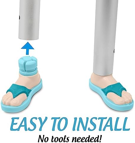 New Beach Sandal Walker Ski Glides for 1" Walker Tubes - 1 Pair (Turquoise)