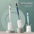 Bottle Soft Brush -2Pcs Sponge Bottle Brush Soft and Easy to Clean, Baby Bottle Sponge Brush Can Effectively Remove The Stain Residue On The Bottom of The Cup(Blue)