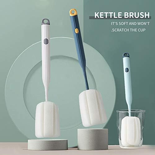 Bottle Soft Brush -2Pcs Sponge Bottle Brush Soft and Easy to Clean, Baby Bottle Sponge Brush Can Effectively Remove The Stain Residue On The Bottom of The Cup(Pink-Brush)