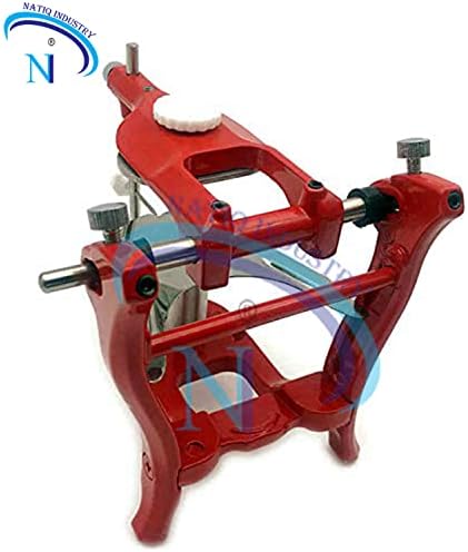 Natiqind Natiqind Magnetic Denture Articulators Dental New Large, Adjustable Denture Articulator Dental Lab Instruments, Red, Na-Arti-001