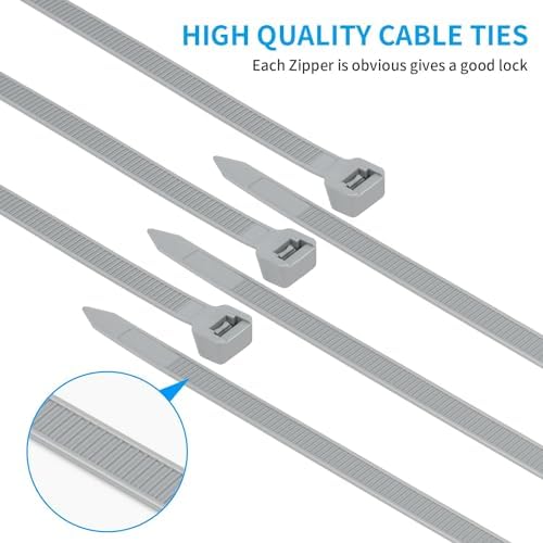 Armpow 18 inch Yellow Zip Ties Heavy Duty 100 PACK, 200 LBS Ultra Exclusive Strong Plastic Wire Ties, Large Cable Ties Extra Long Tie Wraps, Indoor and Outdoor UV Resistant