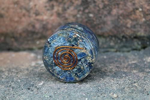 Jet Blue Kyanite Orgone Tower Buster Orgonite Piezo Electric Protection Generator Frequency Ions Tested Cloud Chem Buster 40 Page Jet International Crystal Therapy Booklet