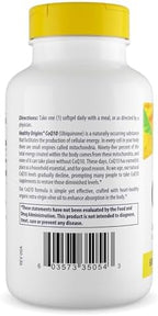 Healthy Origins® CoQ10 600 mg – Natural Trans-Isomer Ubiquinone – Yeast Fermented, Supports Heart Health & Cellular Energy – Non-GMO 60 Softgels
