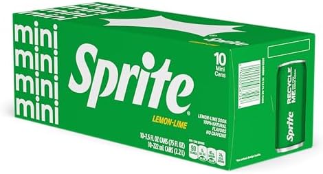 Sprite Lemon Lime Soda Soft Drinks, 7.5 fl oz, 10 Pack,Cans