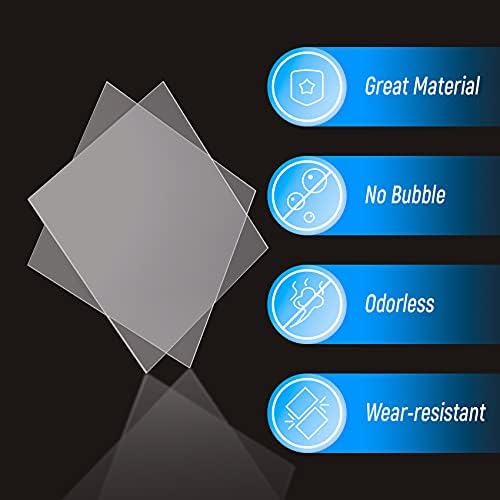 Annhua Soft Dental Splint Thermoforming, 15Pcs Resin Dental Splint Material Vacuum Forming Plastic Sheets, 1.5MM Thermoforming Plastic Sheets for Vacuum Forming Machine - Square|5" x 5"