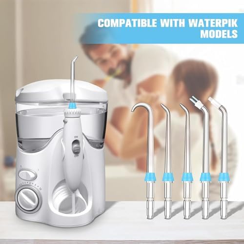 Replacement Tips for Waterpik Water Flosser,Replacement Classic Jet Tips Compatible with Waterpik Oral Irrigator,Replacement Brush Heads for Water pik,8 Pcs Replacement Parts for Water pik