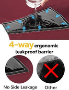 Allbase Incontinence Underwear for Women Washable Period Boxers Briefs Heavy Flow Leakproof Overnight High Absorbency Menstrual Postpartum Bladder Control Boyshorts Panties X-Large Pack of 2