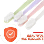 FRCOLOR Wheat Straw Toothbrush Set 8pcs with Gentle Thin Bristles, Portable Travel Toothbrush with Cap for Camping and Daily Oral Care