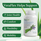AloeCure VeraFlex Natural Joint Health, 60 Capsules, Clinically Tested Natural Plant-Based Formula to Support Comfort, Mobility and Flexibility - Featuring Organic Aloe Vera