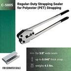 IDL Packaging - C 5005 Teknika C-5005 Sealer for 5/8" Polyester (PET) Strapping, Long Handles