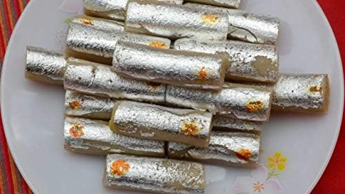 HIMALYA FRESH Kaju Pista Roll - Premium Authentic Indian Food & Sweets Made With Cashew Nuts and Pistachio - No Fillers Or Preservatives