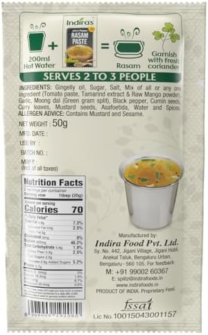 Indira's Instant Rasam Paste Combo Pack of 9 - Just Add Hot Water - 4 Tasty Flavours - Tomato Rasam, Pepper Rasam, Tamarind Rasam & Dal Rasam (35g x 3)