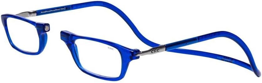 Clic Magnetic Reading Glasses - Adjustable Neck Hanging Readers - Secure Fit with Rigid Headband - Original (S-M)