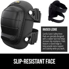 GORILLA GRIP® Knee Pads for Work, All Day Comfort Gel Cushion and Soft Foam for Men and Women, Slip Resistant Heavy Duty Hard Cap, Adjustable Straps for Flooring, Construction and Gardening, Black