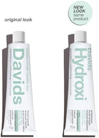 Davids Hydroxi Fluoride Free Nano Hydroxyapatite Toothpaste for Remineralizing, Sensitive Support, Whitening, Antiplaque, SLS Free, Natural Peppermint, 4oz, Made in USA